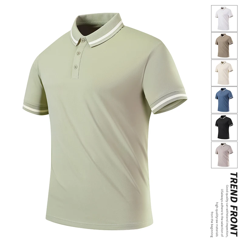 

Men's Business Casual Short Sleeved Solid Color POLO Shirt Fashion Breathable Comfortable Summer Versatile Top Large Size M-8XL