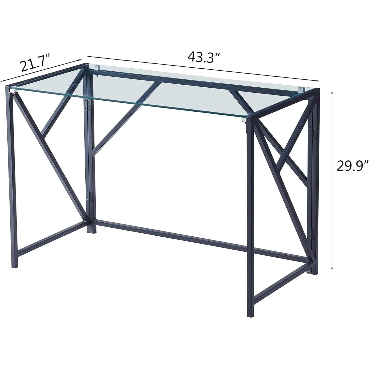 Tempered Glass Computer Desk Modern Student Writing Study Desk,Small Computer Desk,Home Office Desk