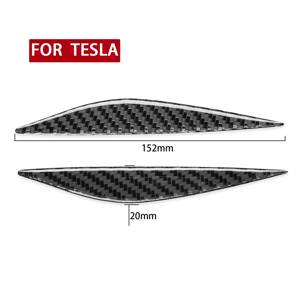 2Pcs Side Camera Protection Cover adesivo in fibra di carbonio per Tesla Model 3 Y 2020-2022 accessori per parafango modifica auto