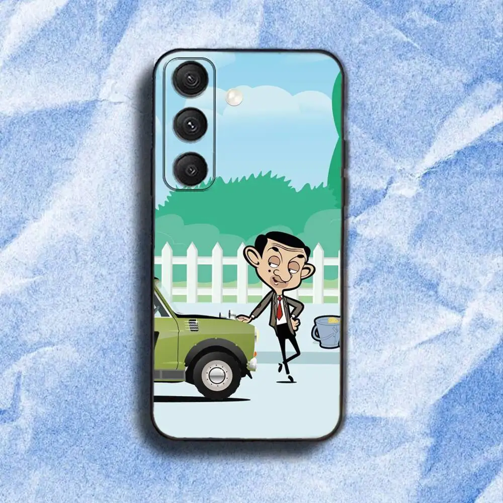 حافظة هاتف كلاسيكية M-Mr B-Bean مضحكة لهاتف سامسونج S 25,24,23,22,30,21,10,9,Ultra,Plus,Lite,FE,4,5G حافظة ناعمة سوداء