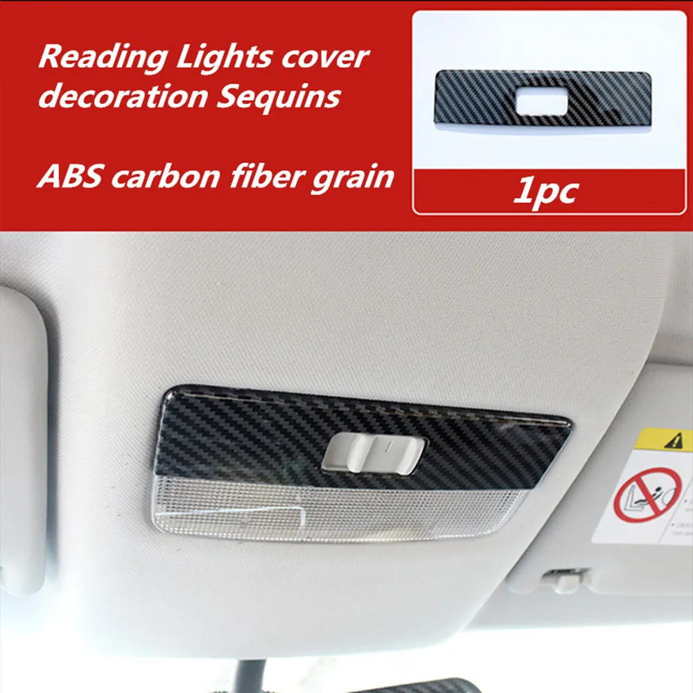 

1pc Car stickers ABS carbon fiber grain Reading Lights cover decoration Sequins for 2011-2017 Volkswagen VW POLO 6R 6C