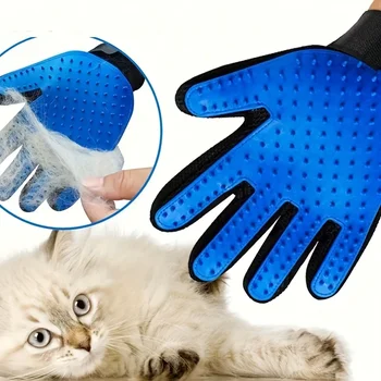 2-in-1 Pet Grooming Massage Gloves 1