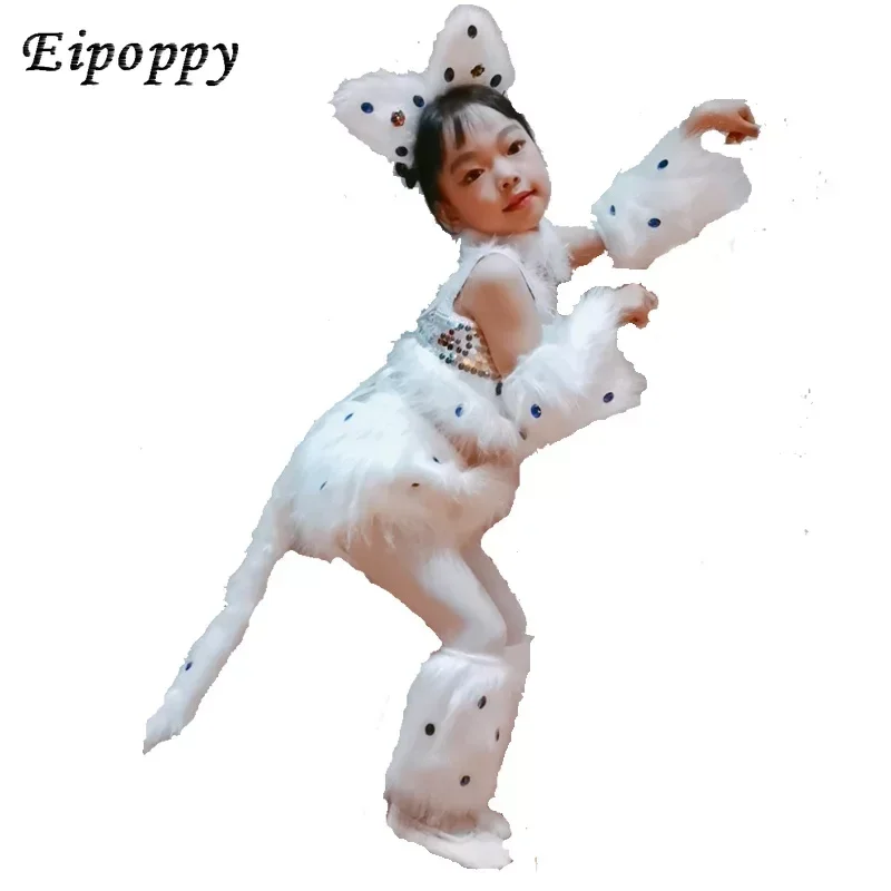 Costume de Cosplay Animal Chat Mignon, Vêtements Imbibés, Performance sur Scène, Halloween, Noël, Carnaval