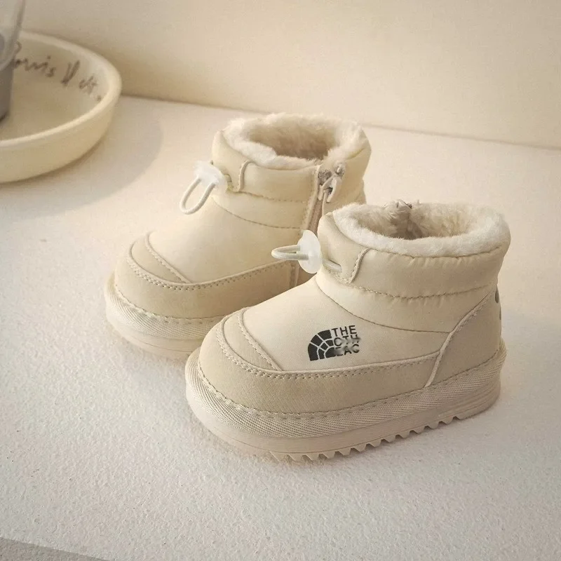 Platform Cotton Shoes Comfortable Children's Snow Boots Winter Boys Plush Thicken Girls Warm Waterproof Fashion Warm Plush Shoes