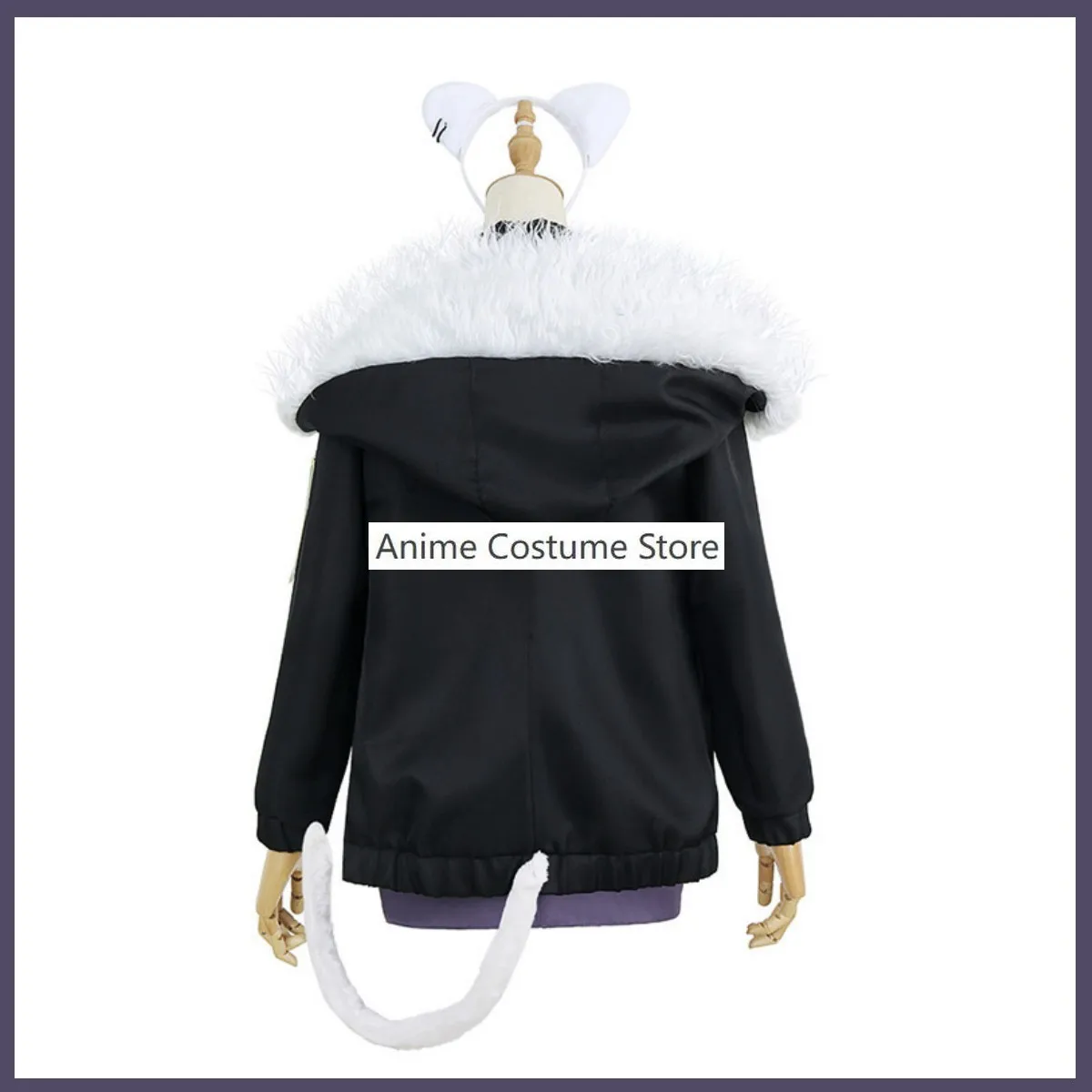 Anime Virtual YouTuber Cosplay Costume pour femme, Shishiro Botan, perruque Hololive, manteau à col en laine, ensemble de fête de carnaval sexy, 03