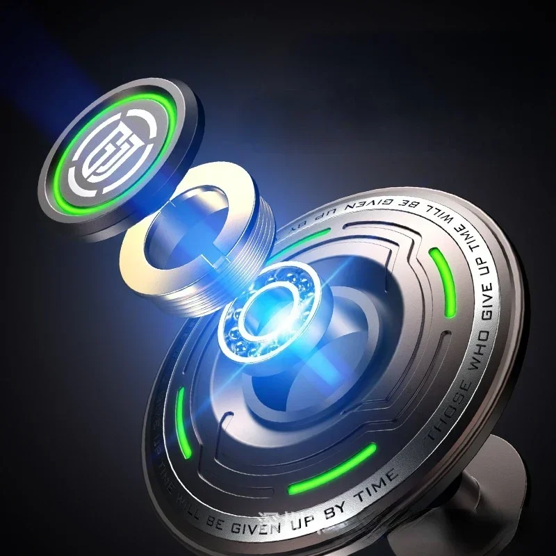 Metal Fidget Spinner Luminous Anti-Stress Reducing toys Glowing Spinning Top Tip Relieve Stress UFO Gyro For Autism Children