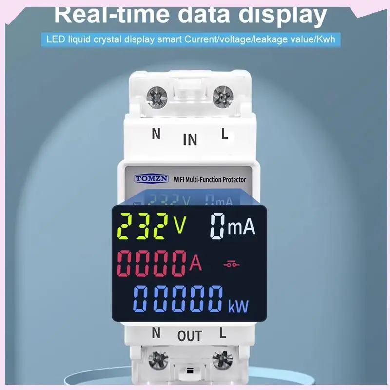 B24B TOMZN TUYA WIFI Smart Switch Smart Circuit Breaker TOMPD-63SW Kwh Metering Circuit Breaker