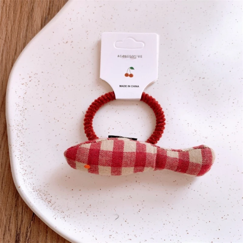 New Fabric Cartoon Animal Hair Ties for Girls Cute Elastic No Damage Ponytail Holders Baby Toddler Hair Ropes Hair Accessories image 5