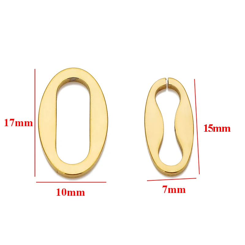 20 Stück Edelstahl PVD Goldfarben Ovale Anhänger Ohrring-Zubehör Halsketten-Komponenten DIY Schmuckherstellung Zubehör – Detail 3