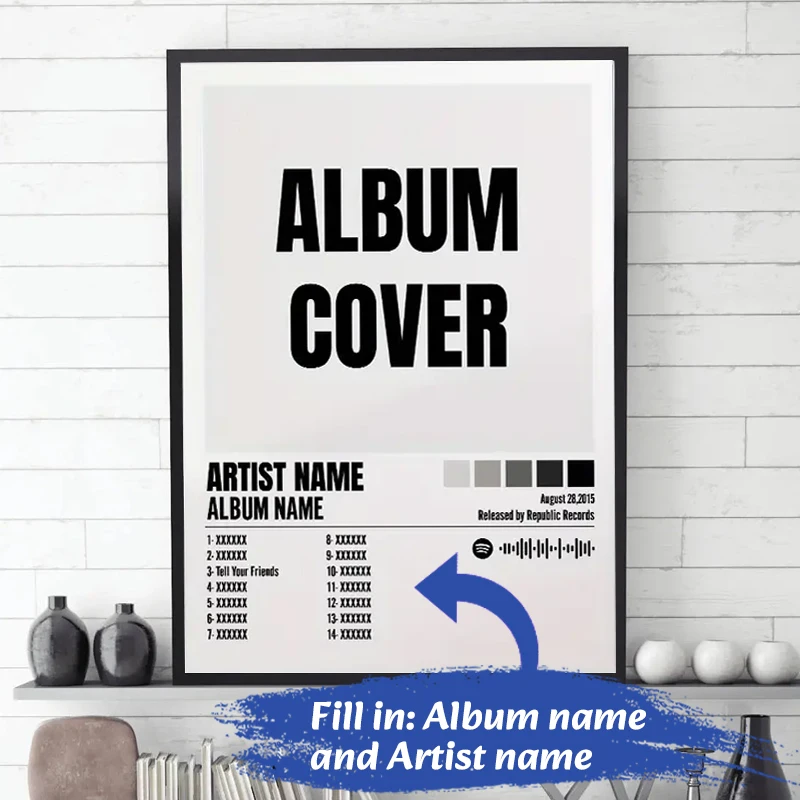 Personalized Album Custom Wall Art, HD Canvas Printing Poster, Suitable for Home, Living Room, Room Decoration Painting