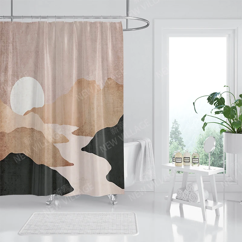 Waterproof fabric shower curtain Bathroom curtain accessories 180x200 Bath curtain for shower 240*200 nordic boho decor 240x200