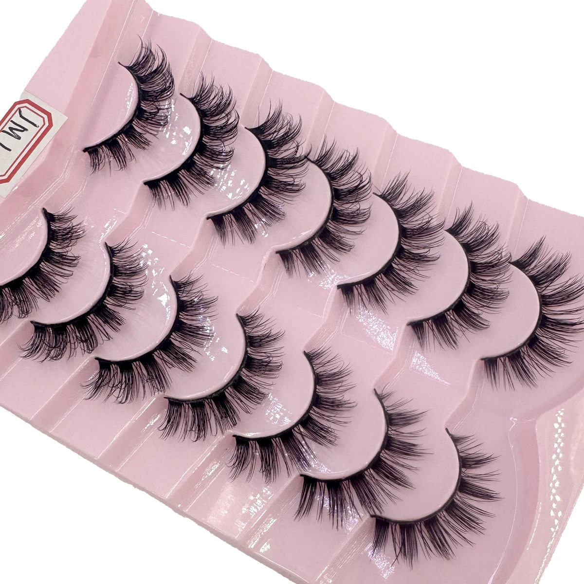 NEW 7Pairs Lashes manga Lashes 3D Clear Band Lashes Natural Look Wispy Mink Eyelashes Fluffy  Fake Eyelashes