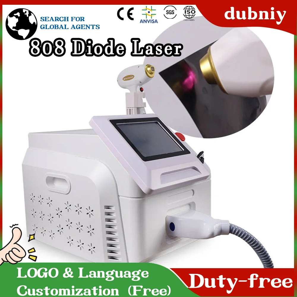 Permanent Diode Laser Hair Removal Machine 808nm Triple 3 Wavelength Painless for Salon Replacement Heads for Different Parts