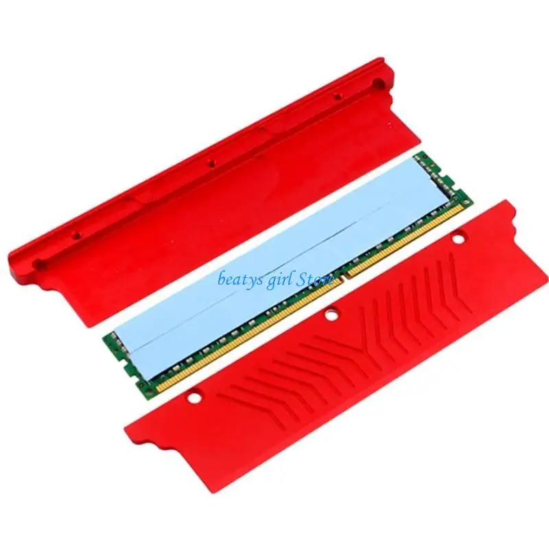 C7AB Computer Water Coolers Aluminum Alloy Memory Coolers Memory Cooling Vest Memory Heat Dissipation Pad for DDR5 Desktop