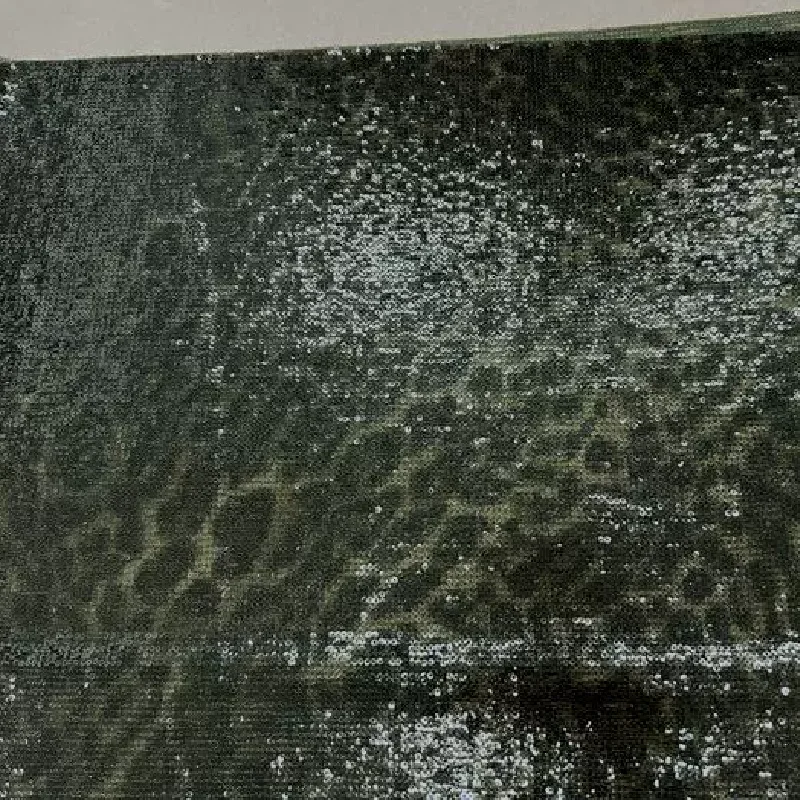 

Military Green Background Dark Green Leopard Print Full Page Sequin Embroidery Jacquard Fabric for Home Decor