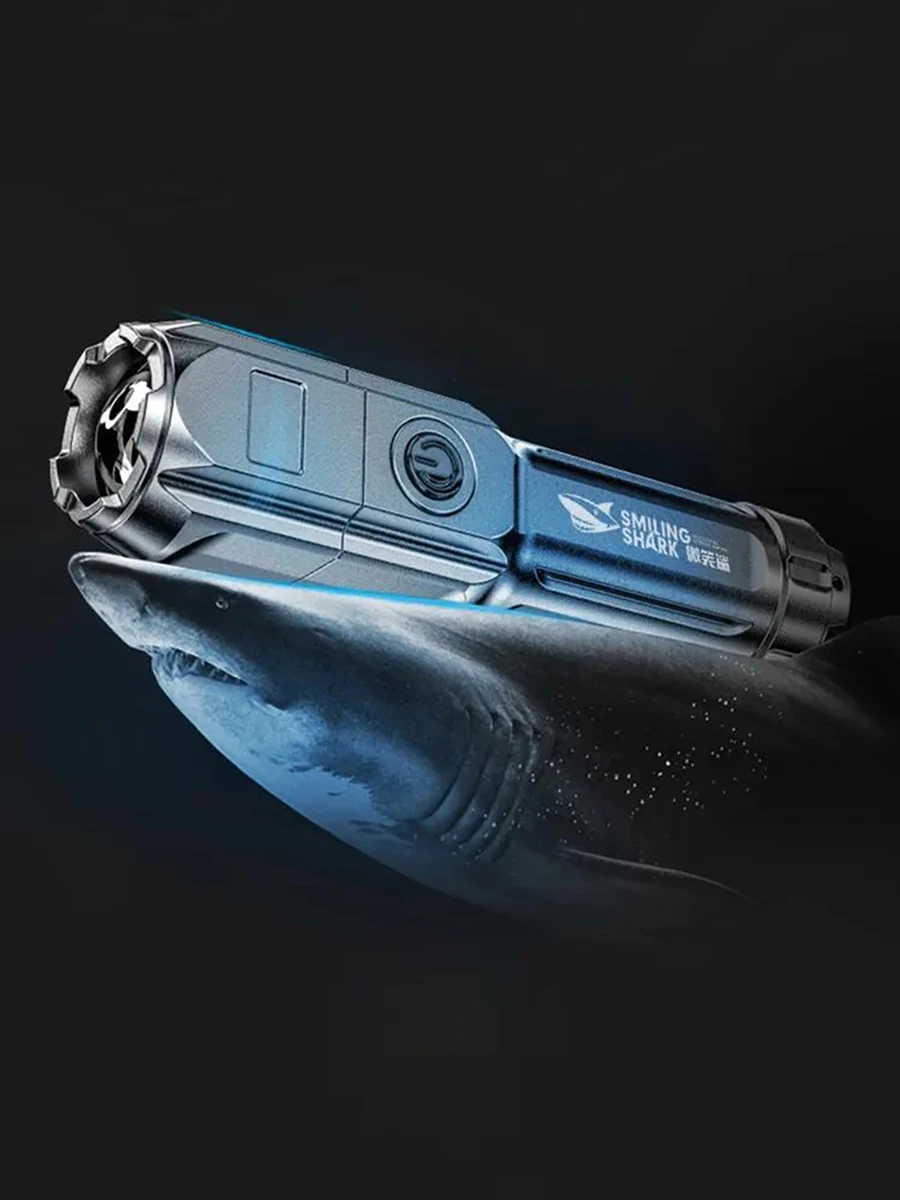 مصباح يدوي LED محمول من APLOS مع تكبير، مصباح يدوي قابل لإعادة الشحن عالي السطوع #4