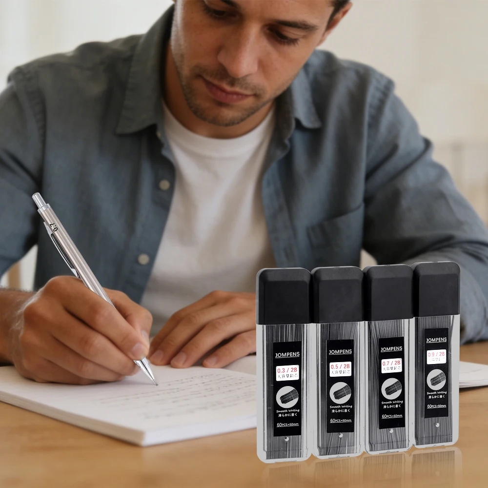 2B Automatic Pencil Refill Leads 0.3/0.5/0.7/0.9mm 3Box Leads ,For Sketching, Drawing, Daily Writing, And Office Stationery image 3
