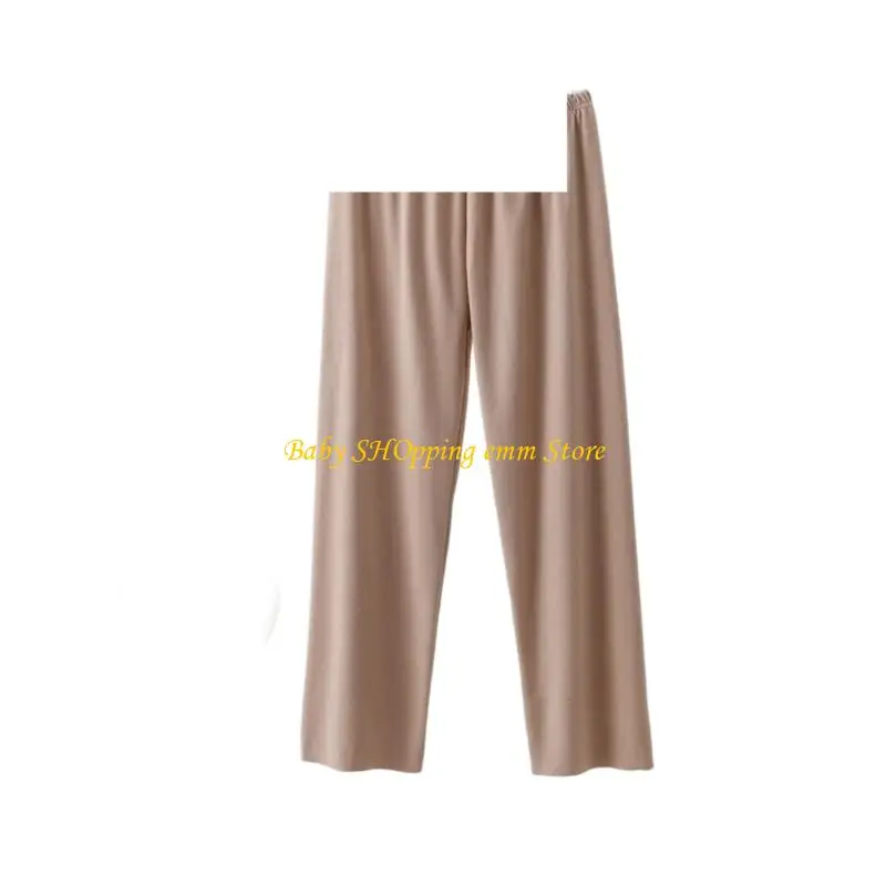 23GD سراويل مريحة للشتاء مريحة للحمل ملابس منزلية حرارية من الأكريليك قابلة للتمدد لراحة الحمل في الأماكن المغلقة