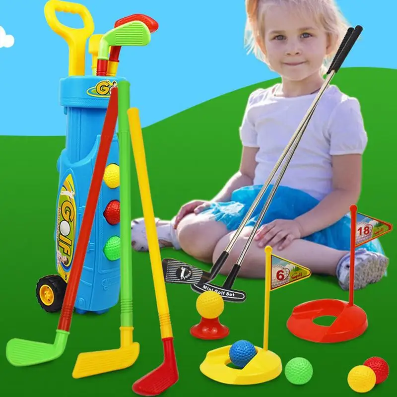 Golf Club Set Kids Toys Toddler Golf Ball Game Play Set Children Indoor Outdoor Sports Game Golf Toys Boys Girls Training Toys