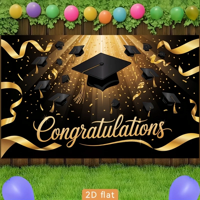 VIKAMA Graduation Ceremony Celebration Tapestry, For Indoor And Outdoor Wall Decoration, For Graduation Party Home Decoration