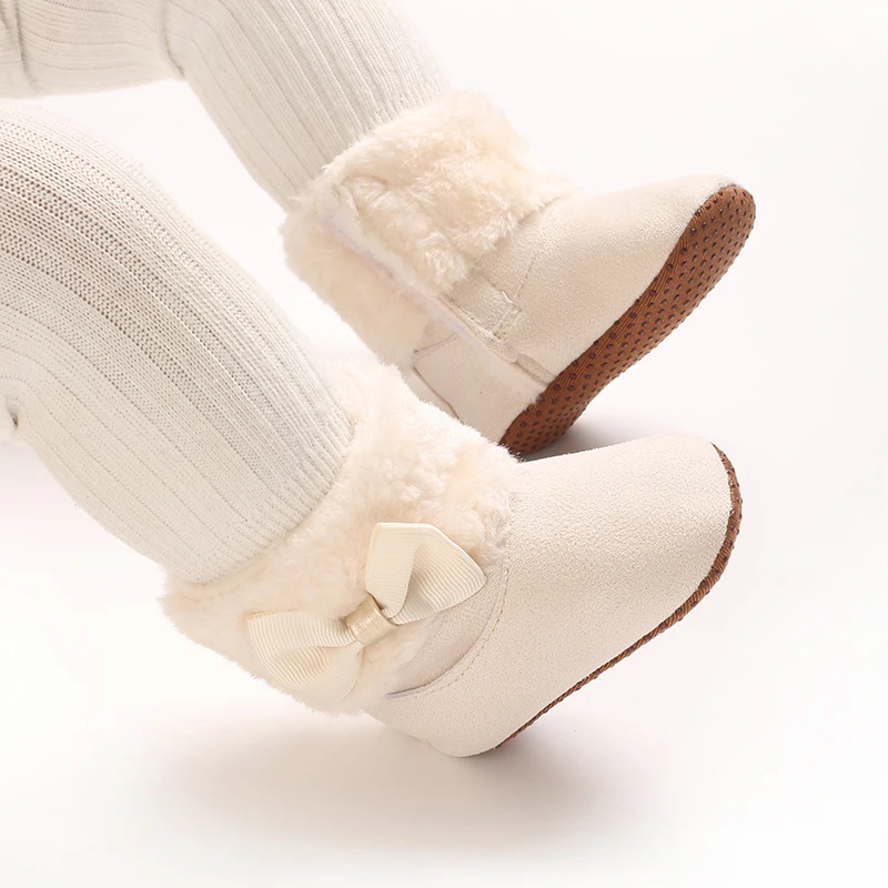 Hochwertige Herbst-Winter-Stiefel für Neugeborene, warme Winterschuhe für Babys, Mädchen und Jungen, modische Lauflernschuhe für Kleinkinder 0-18 Monate – Detail 3