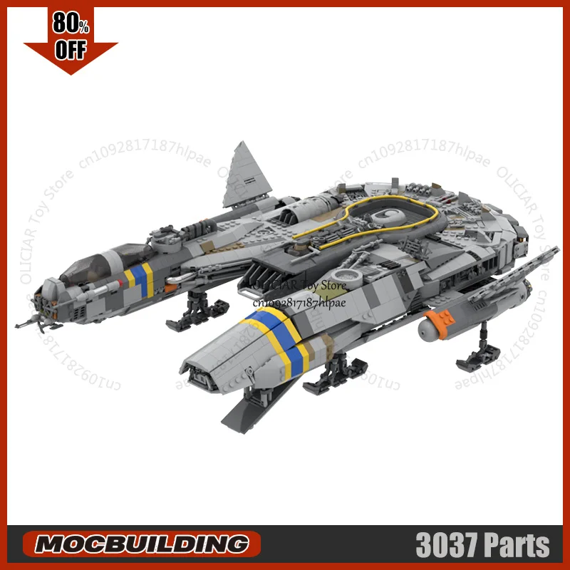 

Space Movie Scene MOC Building Blocks Spaceship Model DIY Assemble Bricks Technology Display Creative Toys Collection Gifts