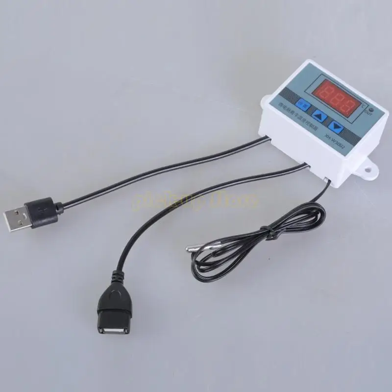 Universal USB Temperature Control Power Cable Three Button USB 5V Digital Temp Controller for Fan and Blowers Supports Up to 50W