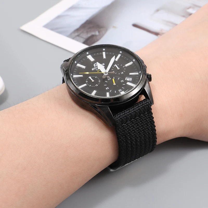 Universal Brand Flat Interface Nylon Watch Strap 19/20/21/22/23/24mm image 3