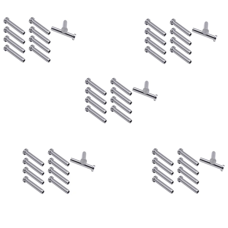 

B03C-50Pcs Stainless Steel Stemball Swage Stud Dead Ends Threaded Stud Paired With Cable Tensioner