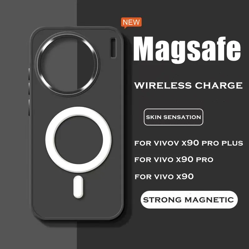 

Роскошная Противоударная Магнитная задняя крышка Magsafe для Vivo X100 Pro с беспроводной зарядкой для Vivo X90 Pro Plus X80Pro Fundas