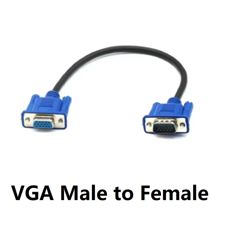 0.5m 1.5m 3m 15 Pin VGA Extension Cable VGA To VGA Male To Female Converter Cable for Computer Monitor Projector PC TV Adapter