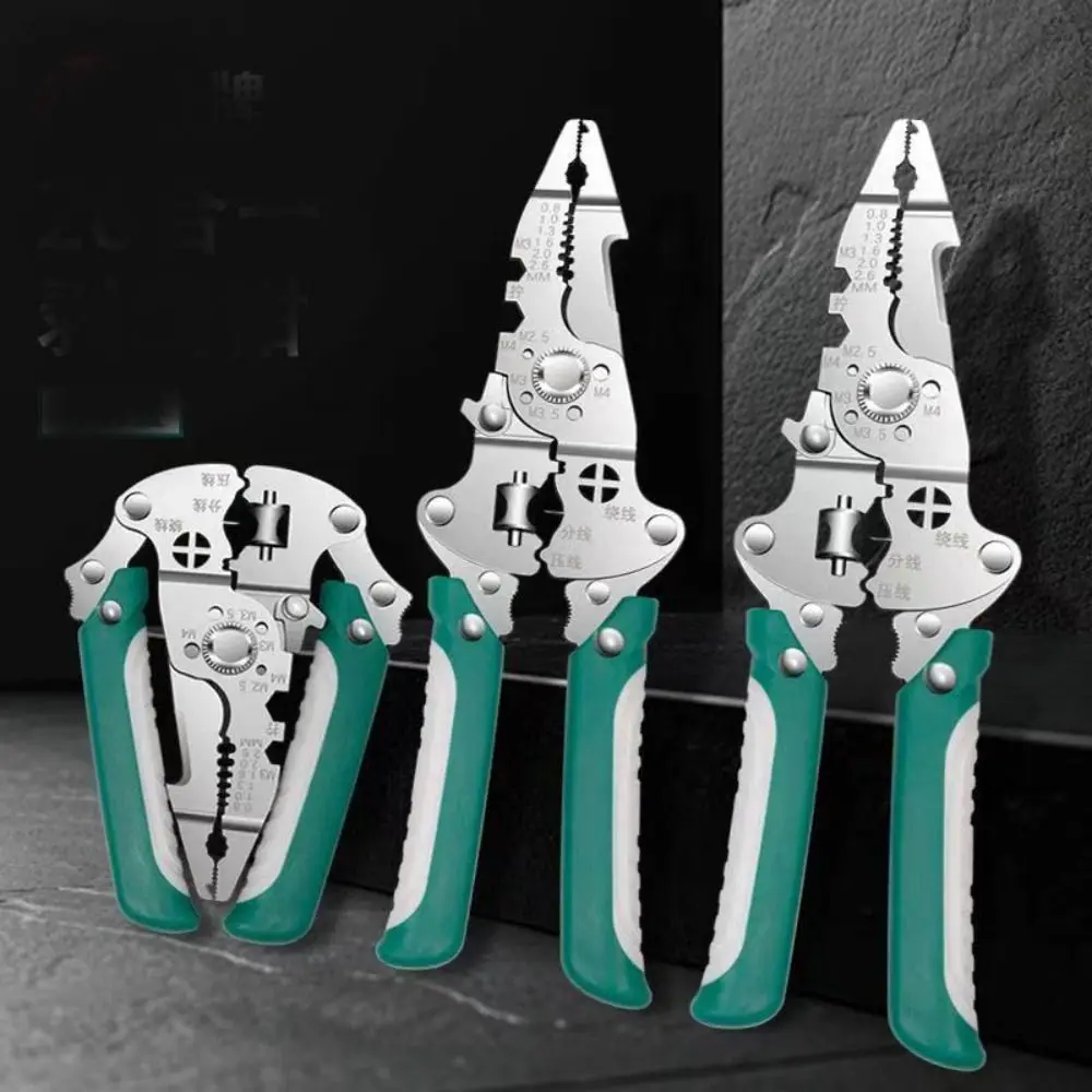 

Stripping Function Foldable Wire Stripper Terminal Maintenance Crimping Function Wire Crimper Ergonomic Handle Pulling Function
