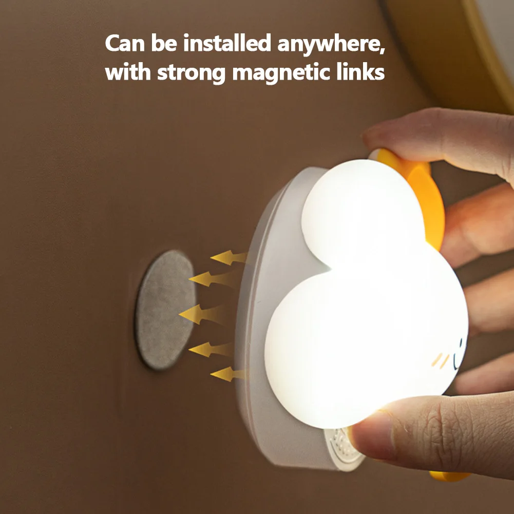 Cute Animal Night Light Built-In Timer Cartoon Bedside Lights USB Charging Kawaii Animal Nightlights for Breastfeeding Toddler
