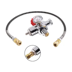 TUXING High Pressure Tank Dual Gauge Charging Valve 630bar 6000psi Air Filling Station Refill Adapter Thread M18*1.5