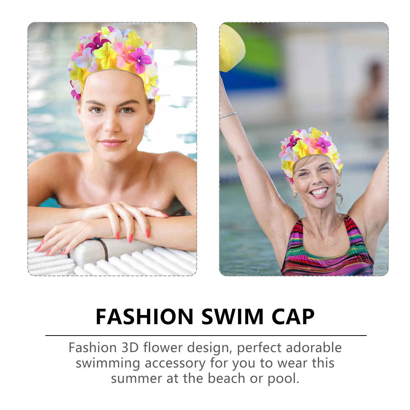 

Creative 3D Flower Swimming -Friendly Lightweight Waterproof Ear Protector Fashion Accessory for Women