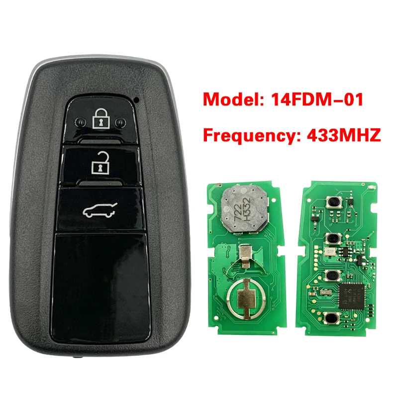

CN007210 New Key For Toyota RAV4 2019 3Buttons, 433MHZ 14FDM-01 231451-0410