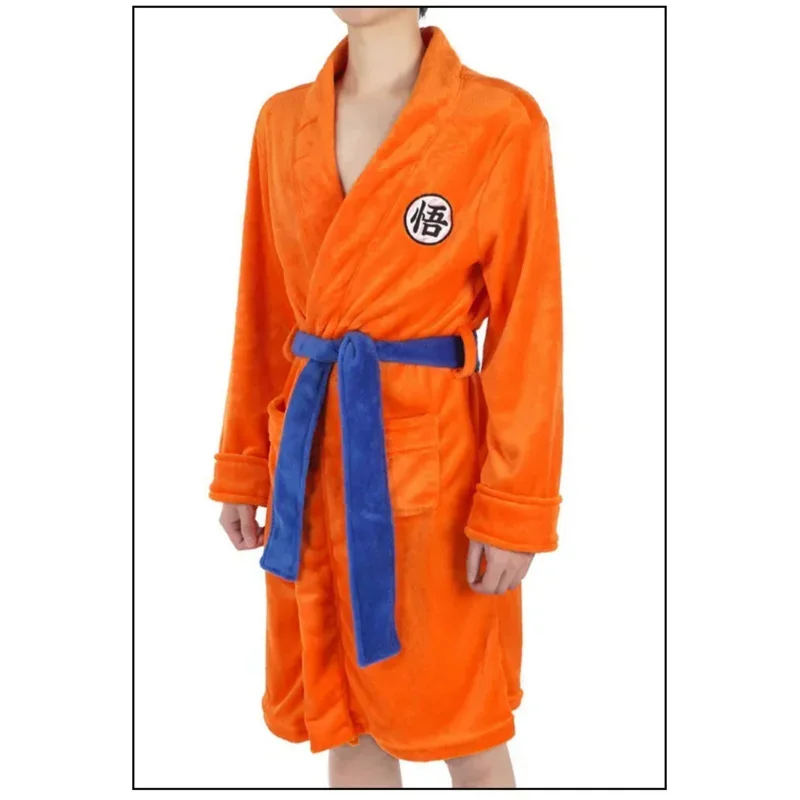 New 2025 adult kids anime bathrobe cosplay lipstick Goku costume man bath sleepwear plush coat women men pajamas cart 95ly