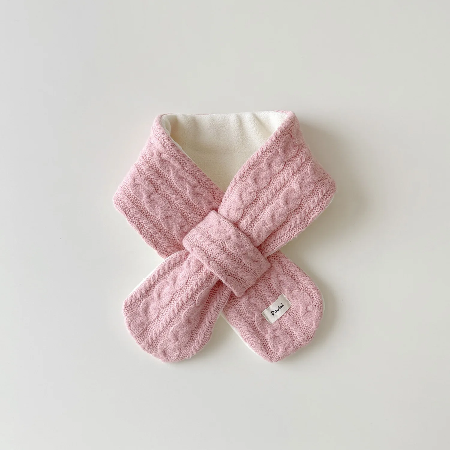 Niedlicher Baby-Schal Winter Kunstkaschmir Halswärmer Koreanisches Karomuster Dreieckstuch Cartoon Kinder-Halstuch – Detail 10