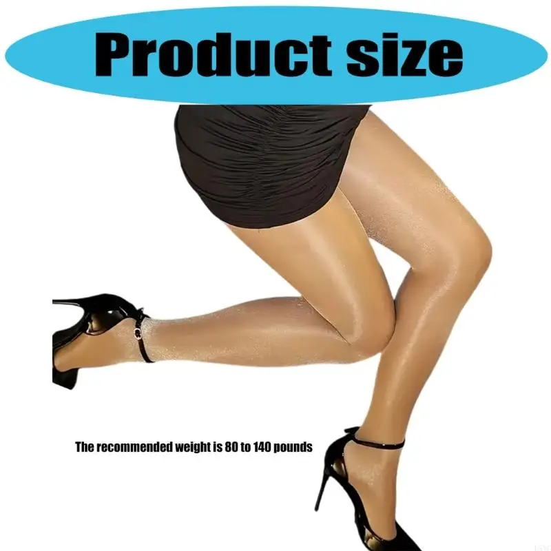 L5yc nylon fino calça meia -calça calça transparente e brilho para mulheres trabalham com roupa diária