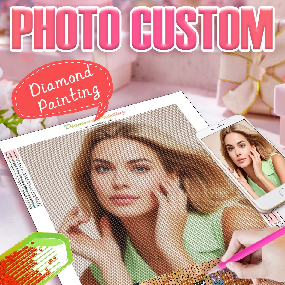 

GATYZTORY Photo Custom Diamond Painting 5D DIY Rhinestone Pictures Full Square Round Diamond Embroidery Sale Home Decoration