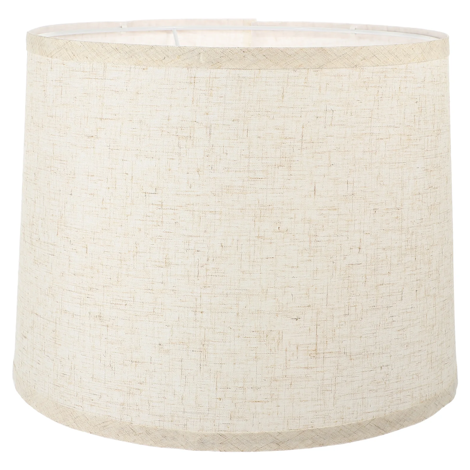 Premium Linen Lampshade Round Replacement Table Lamp Shade Iron Frame Easy Installation Simple Lightweight Ceiling Light
