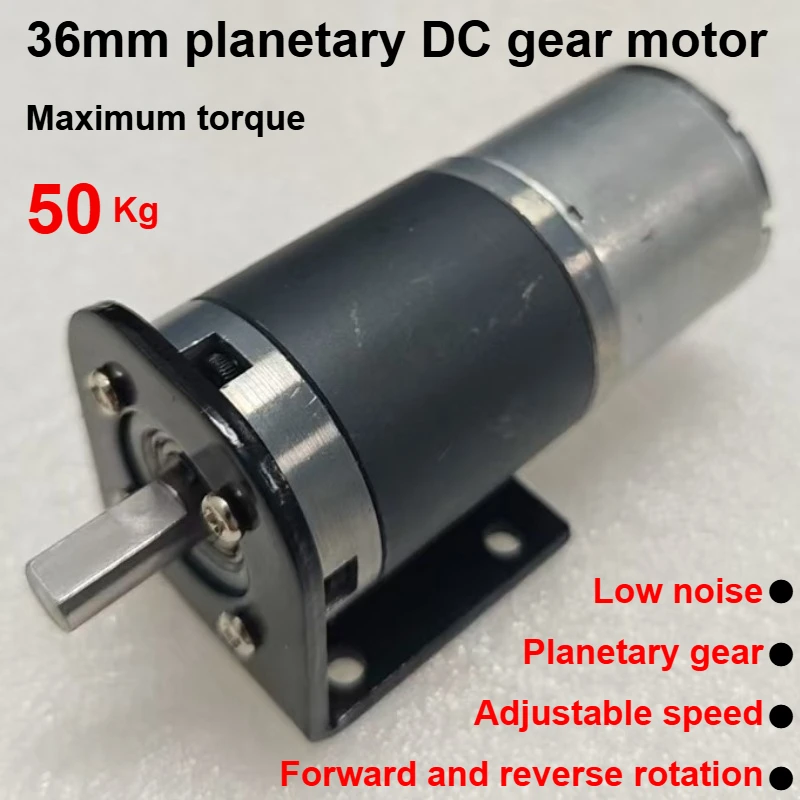 

36mm DC Planetary Gear Motor 12v 24v Shaft Diameter 6mm/8mm 36GP-3530 Adjustable Speed Can CW CCW Electric Motor