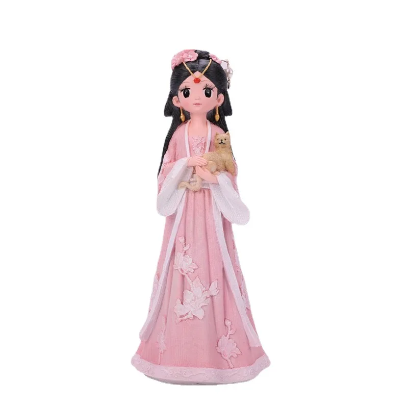 

Ancient Chinese Hanfu Girl Decoration Desktop Ornament Resin Crafts Figurines