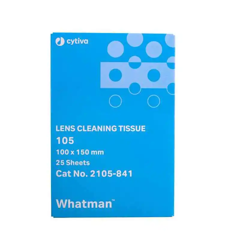 Whatman 2105-841 Lens Wiping Paper, 100*150mm, 25 Sheets/Package, Pure Material, Strong Adsorption, Removes Moisture and Grease