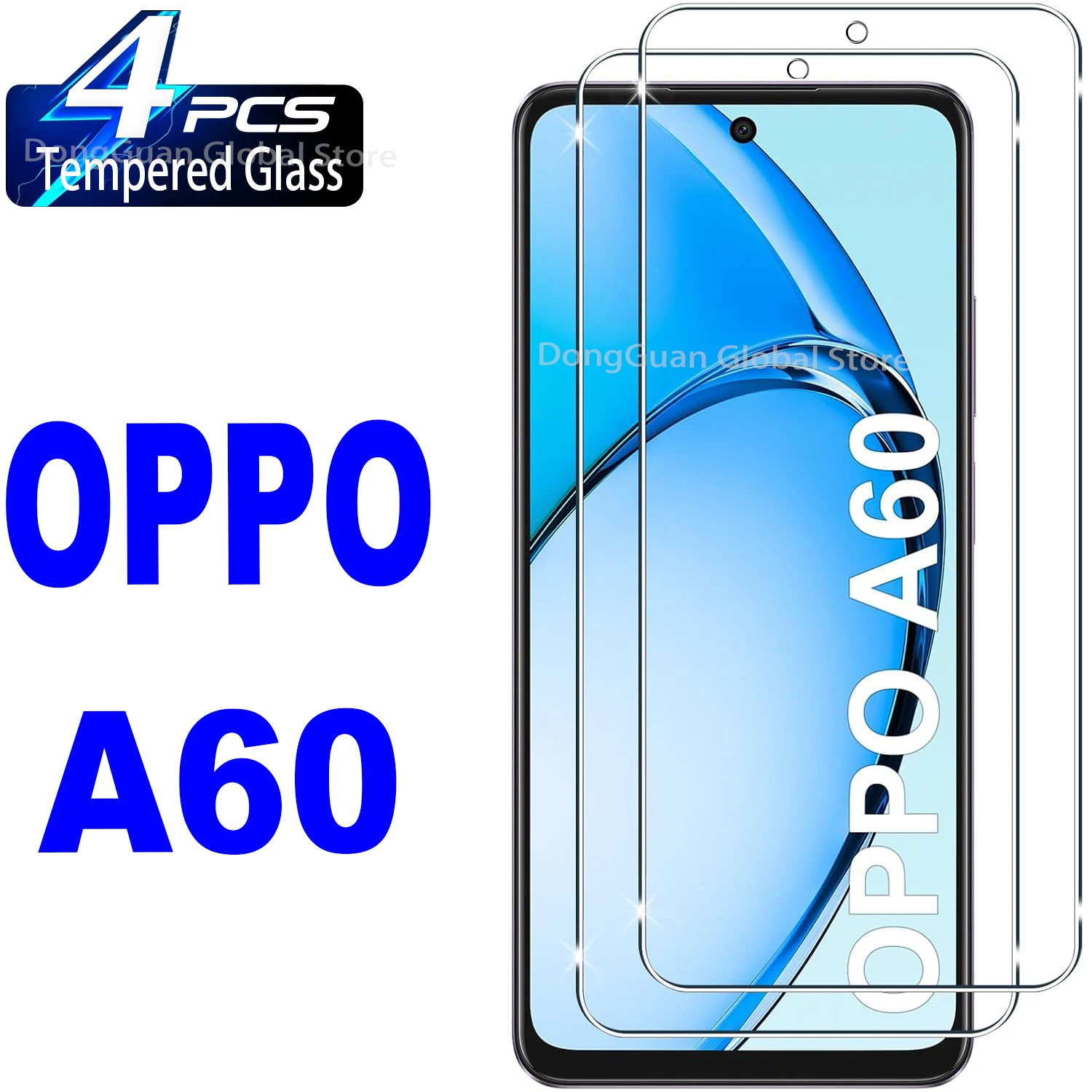 Für OPPO A60 Displayschutzfolie aus gehärtetem Glas