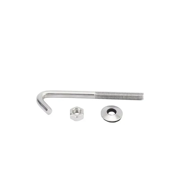 304 Stainless Right Angle Square Hook for Edge Mounting and Multi Directional Load in Corner Applications