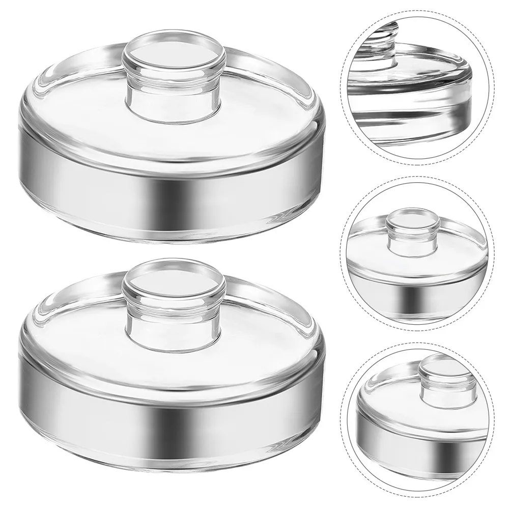 5Pcs Reusable Glass Fermentation Weights Soda Lime for Wide Mouth Canning Jars Fermenting Sauerkraut Kimchi Pickling Transparent