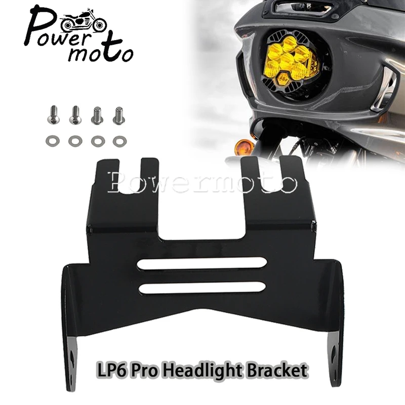 

Motorcycle For BAJA Designs LP6 Pro Headlight Bracket System Mounting Combo Kit For Harley Dyna Street bob Sportster Softail 18+