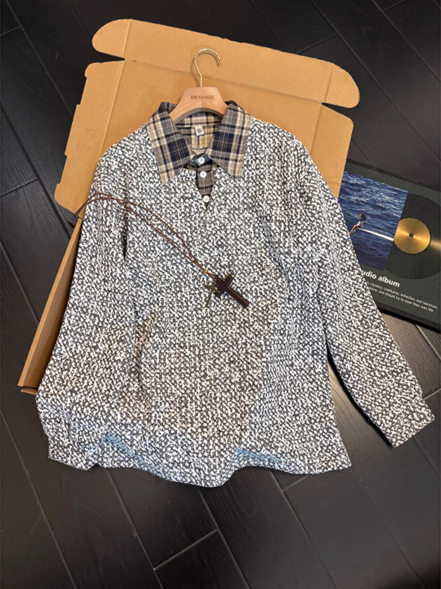 

Мужская трикотажная толстовка с V-образным вырезом, с длинным рукавом, весенняя, для ношения под одеждой, свободного кроя, молодежная, трендовая, для весны и осени