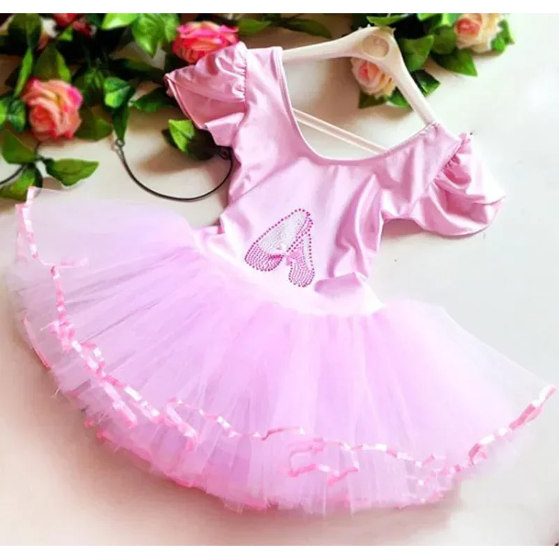 Vestido de dança ballet para meninas, roupas infantis, Novo